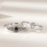 New Romantic Angel Demon Wings Couple Rings Fashion Design (New)