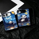 Phone Shell Case  Apple iPhone 18 Pro Duo 18Pro Max Oil Painting Pandas  (New)