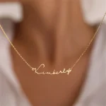 Custom Name Necklace Personalized Golden Choker Stainless Steel Necklaces (New)