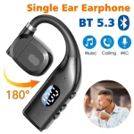 KEBIDUMEI Wireless Bluetooth 53 Headphones LED Display Single Ear (New)