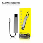 8 in 1 USB C Hub Multiport Adapter 4K (New)