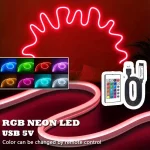 USB Neon LED Strip Light Flexible Colour Changing Lights (New)
