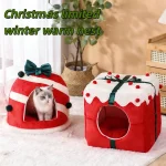 Christmas Cat Nest Sleeping House Cave Gift Box Design (New)