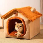 All Season Cat House Style Bed Cartoon Removable Washable (New)