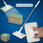 Mop Handsfree 360° Rotating New with 3 Reusable Cloths (New)