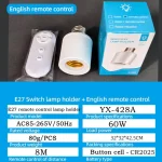E27 85V265V Wireless Remote Control Smart Timer Switch Lamp (New)