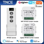 TNCE Tuya WiFi/Zigbee Smart RF433 Curtain Switch Module For (New)