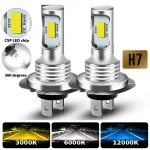 2Pcs H7 H1 H8 H9 H11 9005 9006 LED (New)