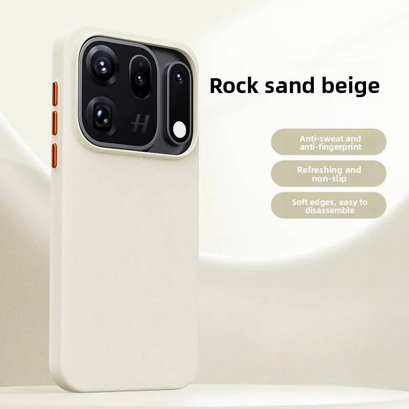 For OPPO Find X10 Pro Max Case for Magsafe Magnetic Rock Sand Texture Frosted Acrylic Cover Shockproof Funda