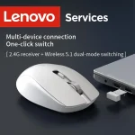 Lenovo Computer Mouse Wireless Ergonomic NoiseReducing Silent Click HighPrecision (New)
