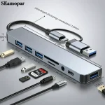 HUB 8in1 USB Expander HUB USB Distributor with 2 (New)