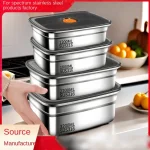 Lunch Box Bento 304 Stainless Steel Crisper Lunch Box (New)