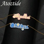 Atoztide Custom Name Necklace for Women UV Color Printing (New)