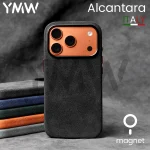 IPhone 18 Case  17 YMW  ALCANTARA Case  iPhone 18 17Pro Max Compatible Magsafe Luxury Business Supercar Interior Same Suede Leather Cover  (New)