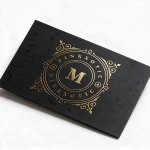500g Black Card with DoubleSided Hot Stamping Silver Business (New)