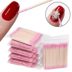 100Pcs DoubleEnded Cotton Swabs Fine Pointed Tips for Nail (New)