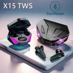 New X15 TWS Earphones Wireless Headphones 65ms Low Latency (New)