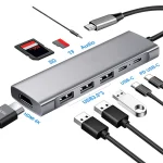 USB 3 Ports Memory Card Reader PD Charging TypeC (New)