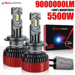 Bullvision G5 H7 LED 5500W 9000000LM Car Headlight Bulbs (New)