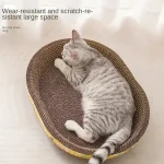Cat Scratching Board Protect Furniture Grinding Claw Toys Oval (New)