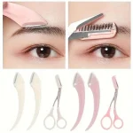 Eyebrow Trimmer Set Curved Eyebrow Razor Eyebrow Scissors With (New)