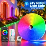 New RGB Neon LED Strip Light with EU/US Plug5M30M (New)