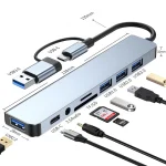 8 in 2 USB +Type C HUB Docking Station (New)
