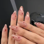 24Pcs/Set Sweet Love Fake Nail with Gradient French Press (New)