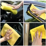 1/3/5Pcs Car Microfiber Cleaning Towels Thicken Double Layer Soft (New)