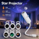Portable Projector Portable USB Galaxy Projector Lamp Adjustable Starry (New)
