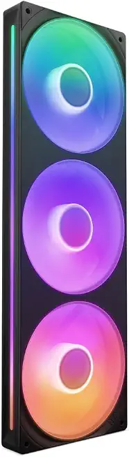 41IYLbduRXL._AC_UY654_FMwebp_QL65_ NZXT F360 RGB Core - 360mm Single-Frame RGB Fan Unit - Black 360mm single-frame unit with three 120mm RGB fans on one ca (New) - Image 1