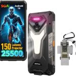 Ulefone Armor 34 Pro Plus 5G Rugged Phone Unlocked with 150 Lumens Projector 32GB+512GB ROM/2TB 25500mAh 66W Android 16 6. (New)