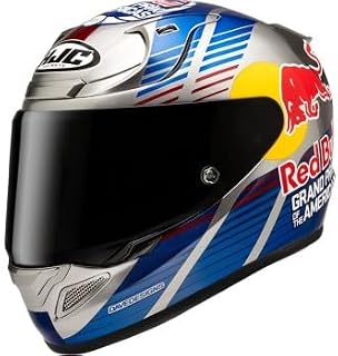41iJdBPygVL._AC_UL320_ HJC RPHA 12N Red Bull Austin Gp 2 Motorcycle Helmet Dot Approved MC21 Large (New) - Image 1