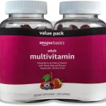 Amazon Basics Adult Multivitamin Gummies Mixed Berry &amp Cherry Flavors 150 Count 75-Day Supply Pack of 2 Previously So (New)