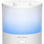 MEGAWISE 1.5L Cool Mist Humidifier 24dB Quiet Adjustable Mist 7-Color Light Frosted Visible Tank Adjustable Mist Lev (New)