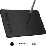 HUION Inspiroy H640P 6x4 inch Drawing Tablet 8192 Pen Pressure Battery-Free Stylus Tilt 6 Hot Keys Work with Mac/PC/A (New)