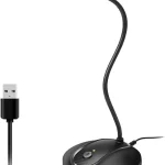 JOUNIVO USB Microphone 360 Degree Adjustable Gooseneck Design Mute Button &amp LED Indicator Noise-Canceling Technology P (New)