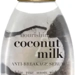 OGX Nourishing Coconut Milk Anti-Breakage Hair Serum 2 Pack Strength &amp Shine Leave-In Hair Treatment Coconut Oil &amp (New)