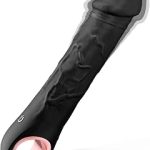 BGGOOD G Spot Dildo Realistic Toys with 10 Vibrations Silicone Black Dildos for Women Finger (New)