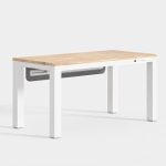 FLEXISPOT 4-Leg Standing Desk A Complete Workplace System Natural Solid wood Desktop Dual Motor Integrated Power C (New)