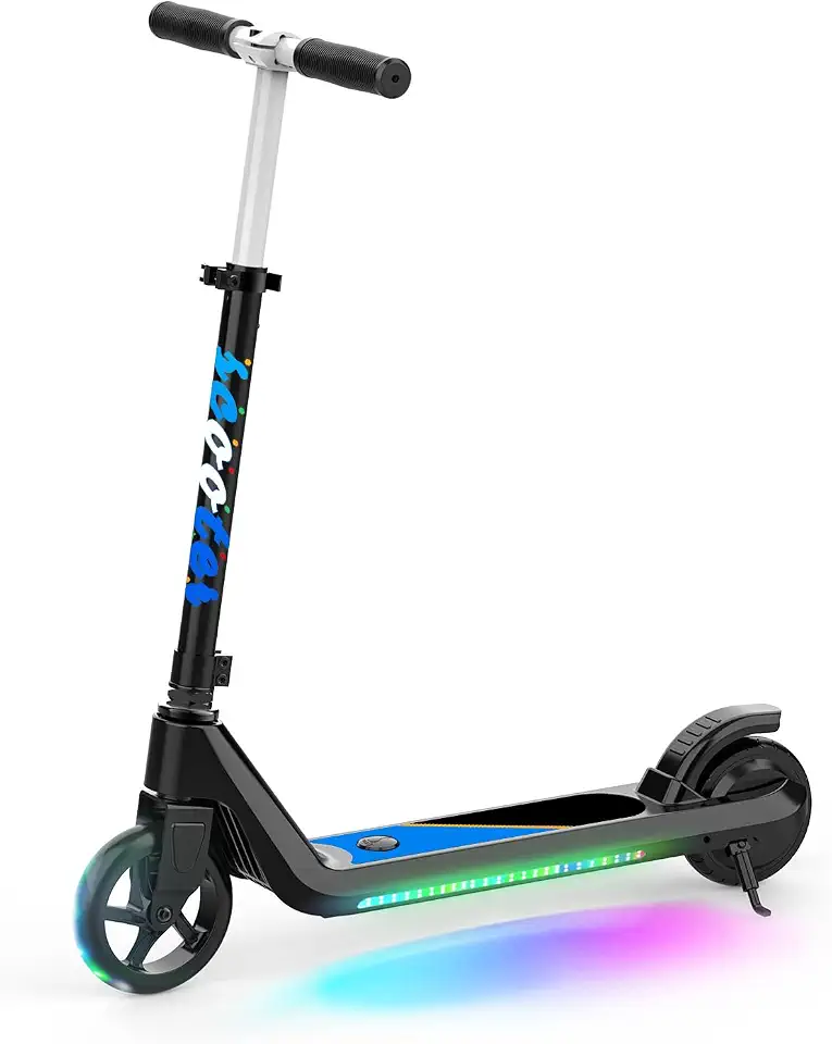 51VRsl4pfwL._AC_UL960_FMwebp_QL65_ LINGTENG Electric Scooter for Kids Age of 6-9 Kick-Start Boost Scooter with Adjustable Speed and Height Flash Wheel & De (New) - Image 1