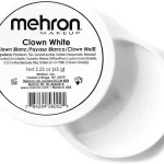 Mehron Makeup Clown White - 225 oz Full Coverage Cream Face &amp Body Paint Ultra White Highly Pigmented Long-Wear Make (New)