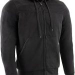 Milwaukee Leather Men's Streetguard Riding Hoodie Aramid Reinforced with CE Shoulder and Elbow Armor Large Black (New)