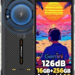 Ulefone RugKing Android 15 Rugged Smartphone 9600mAh Battery 126dB Loudest Speaker 16GB+256GB 50MP Rear Camera 5.99" Tough (New)