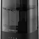 ROSEKM 2L Cool Mist Humidifier for Bedroom and Plants Quiet Black All-Night Mist Quiet Comfort Up to 24H on Low 4 M (New)