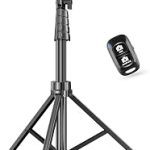 SENSYNE 62" Phone Tripod Extendable Selfie Stick with Wireless Remote Adjustable phone holder for iPhone Android; gre (New)
