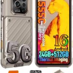 RUGONE Xever 7 Pro 5G Rugged Phone Dual 5550mAh Swappable Batteries Thermal Imaging 24GB+512GB Dimensity 7025 6.67" 120Hz (New)