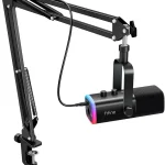 FIFINE AmpliGame AM8T XLR/USB Gaming Microphone Set Dynamic PC Mic Streaming RGB Mic Kit with Boom Arm Stand Mute Butt (New)