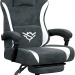 SONGMICS Gaming Chair Ergonomic Desk Chair with Pocket Spring Cushion Reclining Backrest with Footrest Lumbar Suppor (New)