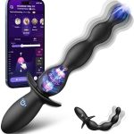 Beads Prostate Massager BEISAR Beginner-Friendly 10 Vibrating Butt Plug with APP Control Flexible Bo (New)